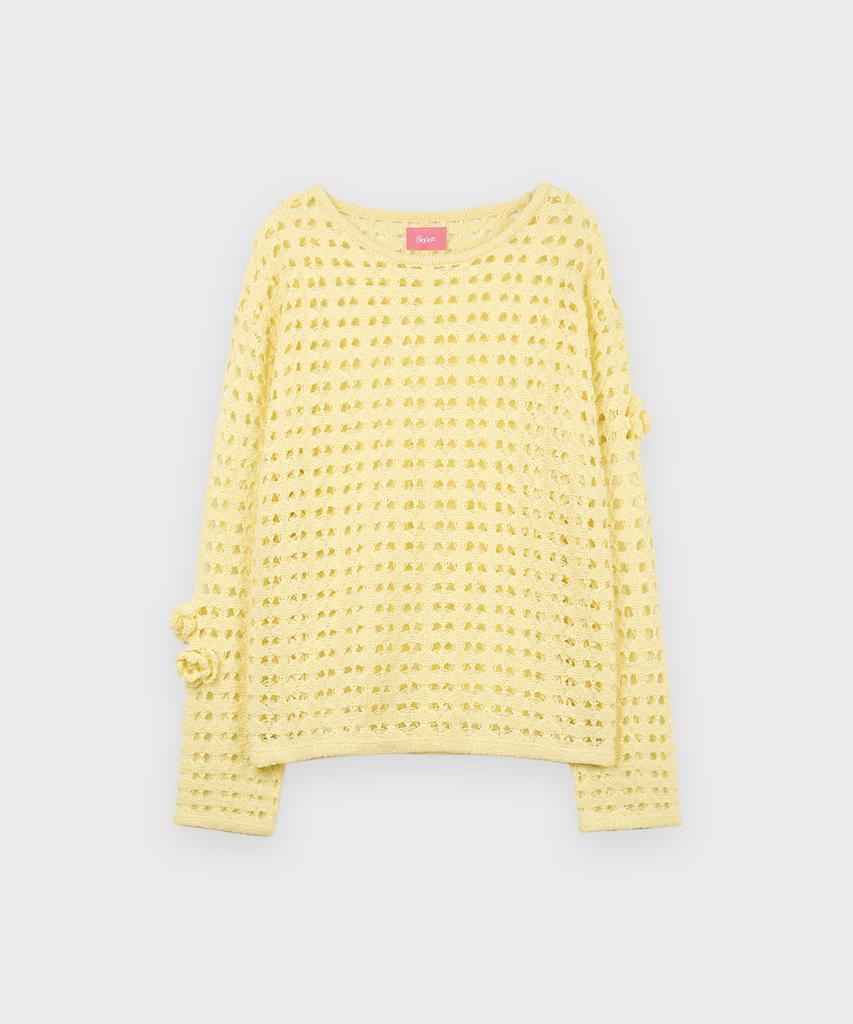 SINOON Flower Crochet Knit (Lime)