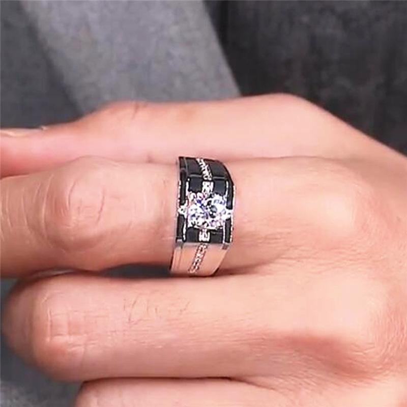 Silver Ring 5A Zircon For Men Women Wedding Fine Jewelry Accessories Party Gift Fashions