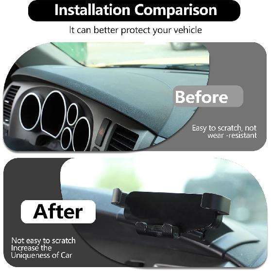 HAPPYHORSE Car Phone Mount Compatible with Toyot@ Tundra/Sequoia 2007-2013 Central Control Navigation Cell Phone Holder Dash Clip Dash Panel Mobile