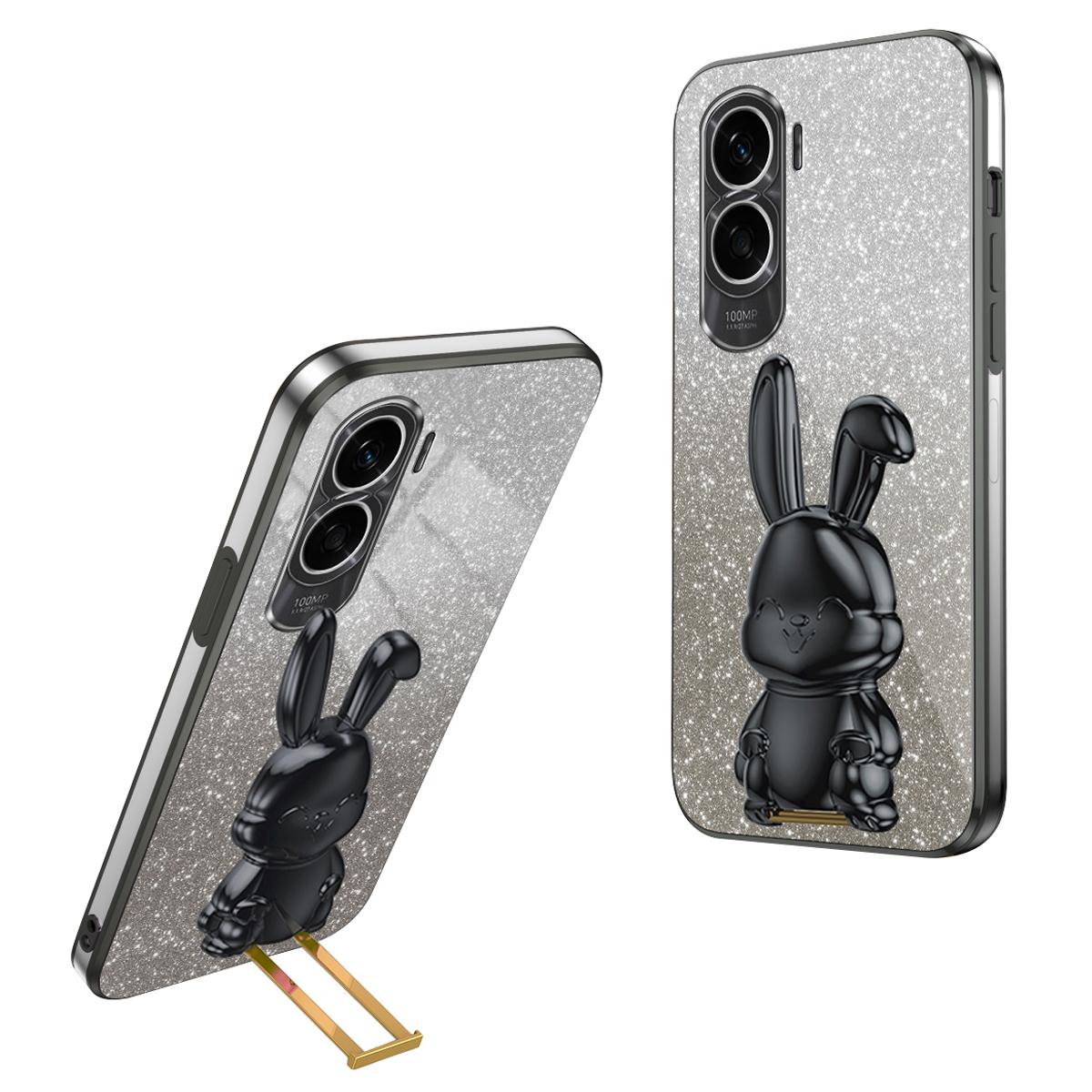 For Honor X50i 5G Kickstand Case Cute Rabbit Anti-Drop Slim Phone Case D