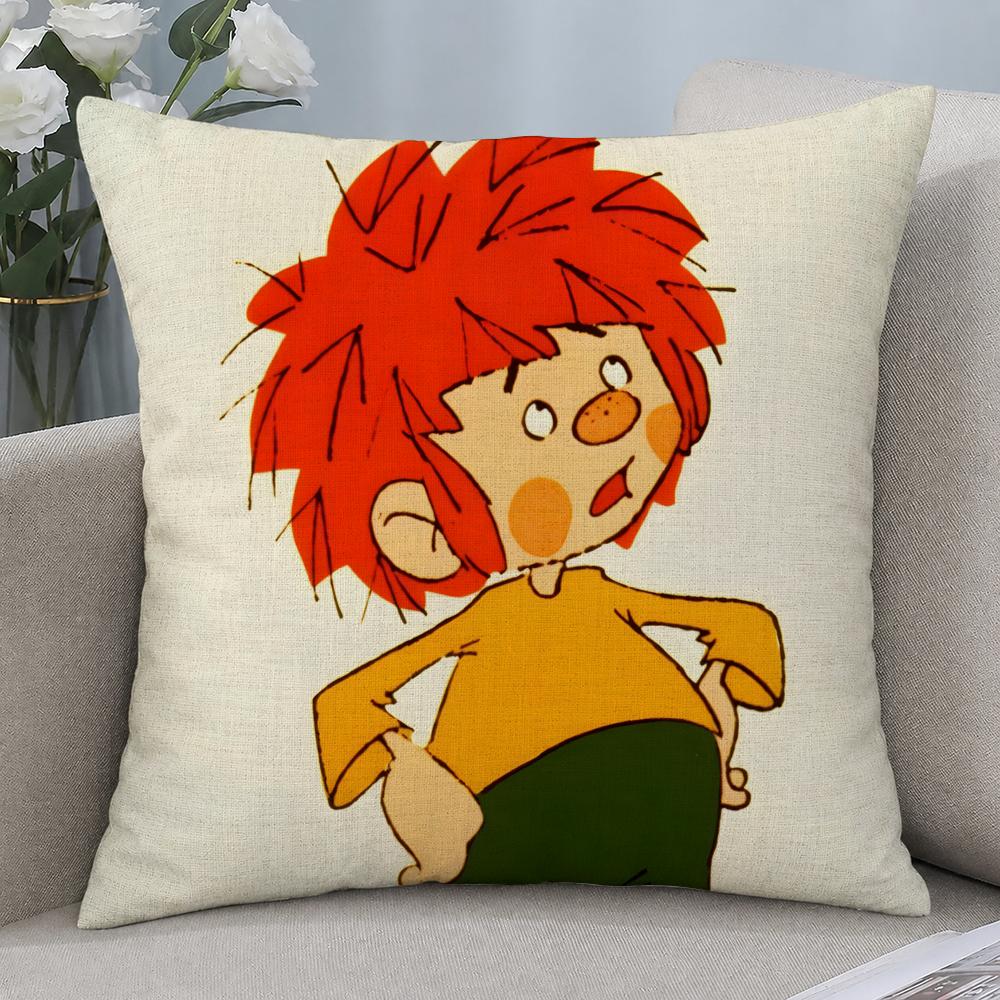 TV seriál Meister Eder und Sein Pumuckl Povlak na polštář Povlaky na polštáře Přírodní len Prodyšný Dekorace pohovky ložnice Povlak na polštář