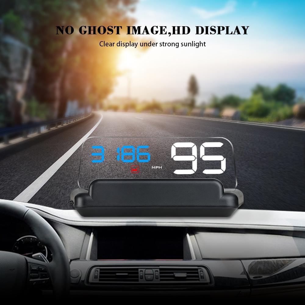 

C500 OBD2 HUD Head-Up Display EOBD Car Speedometer Windshield Projector Water Temp RPM Overspeed Alarm Auto Accessories Custom