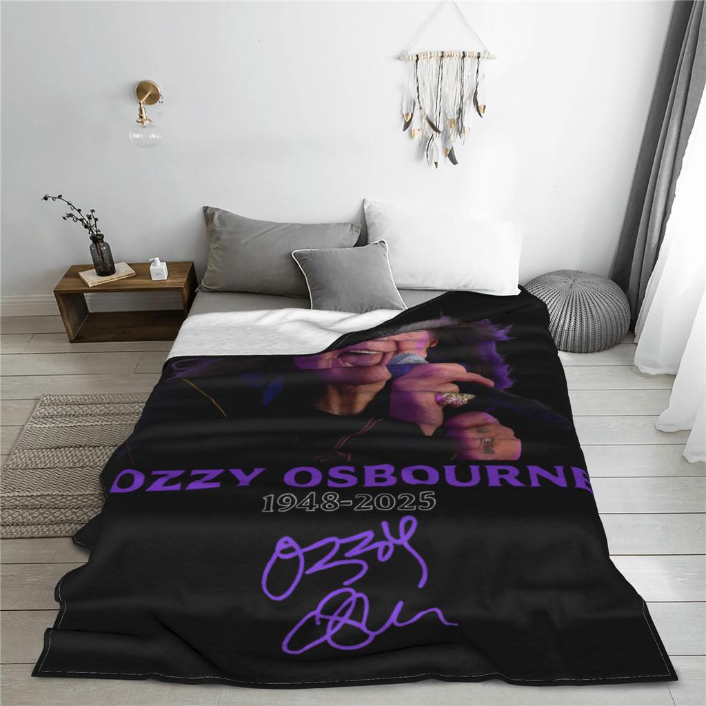 Black Sabbath Ozzy Osbourne Deky Zpátky na začátek Teplá plyšová přehozová deka pro domácí dekoraci Flanelové přehozy na postel