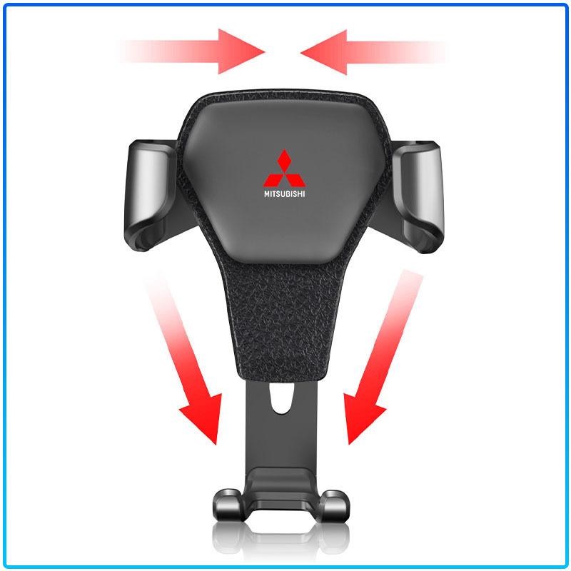 Grawitacyjny Uchwyt na Telefon do Samochodu Klips Powietrzny Stojak Akcesoria Do Mitsubishi Lancer Lancer ASX Outlander 2 3 Pajero Mirage exzos Pajero 4