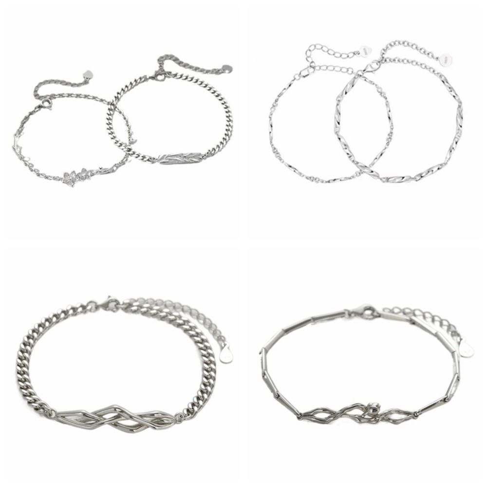 Valentine's Day Simple Thin Bracelet Flower Couple Bangle Classic Lovers Bracelet  Gifts