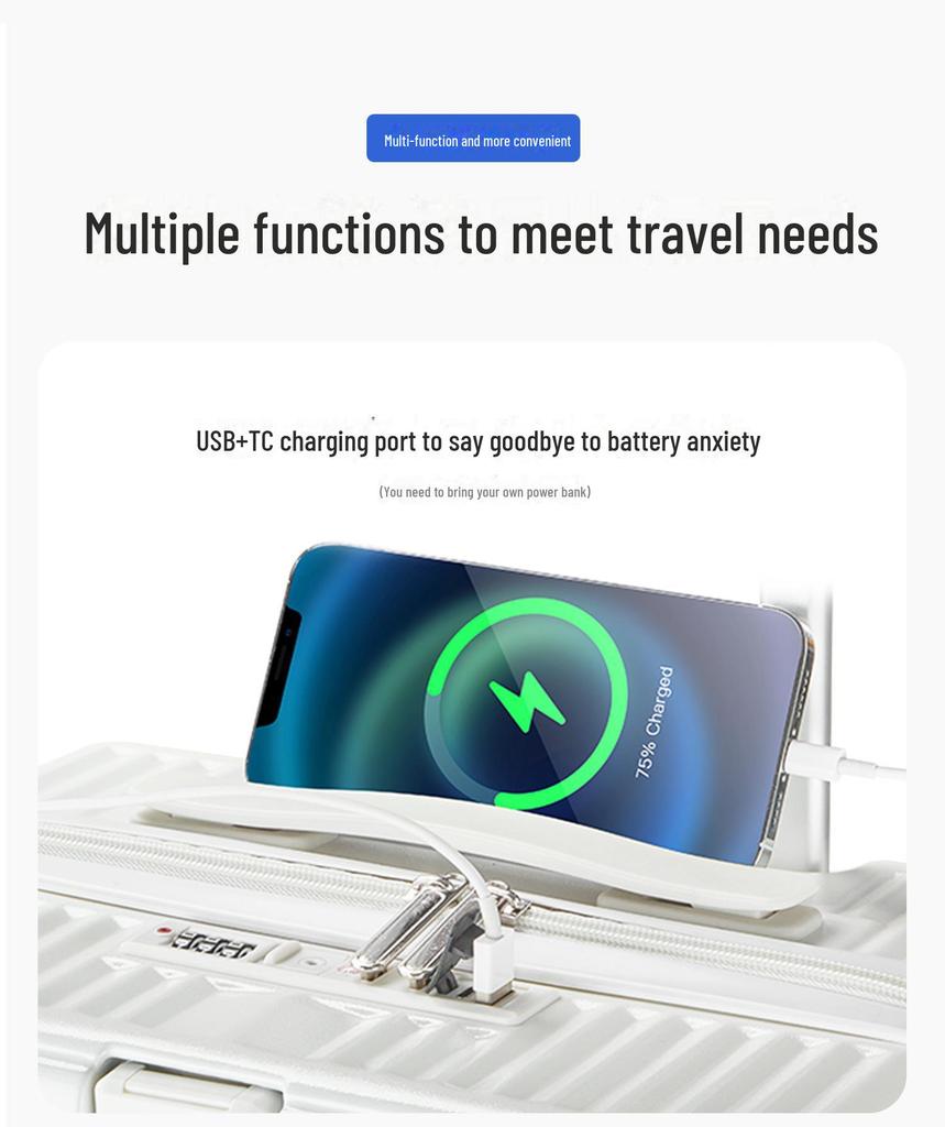 Valise multifonctionnelle Yongsheng: Ouverture frontale, antichute, tailles 24" et 26", grande capacité, roues universelles silencieuses.