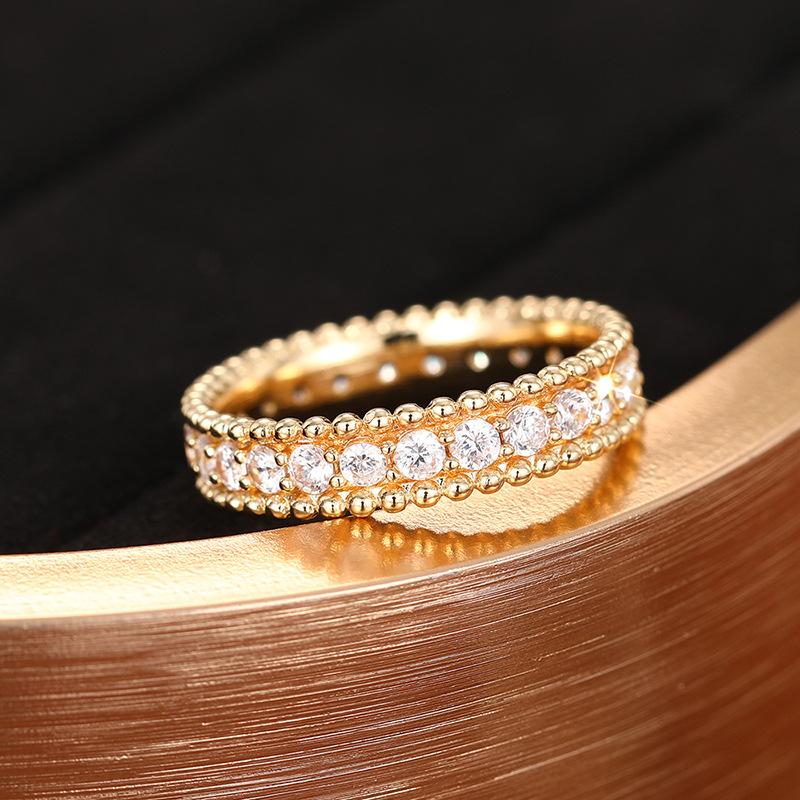 

925 Sterling Silver Fashion Single Row Zirconia Ring for Women Female Engagement Accessories Bright Zirconia Finger Jewelry 6