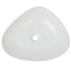 VidaXL Evier Triangulaire Céramique Blanc Lavabo Lave-mains Salle de Bain 142345