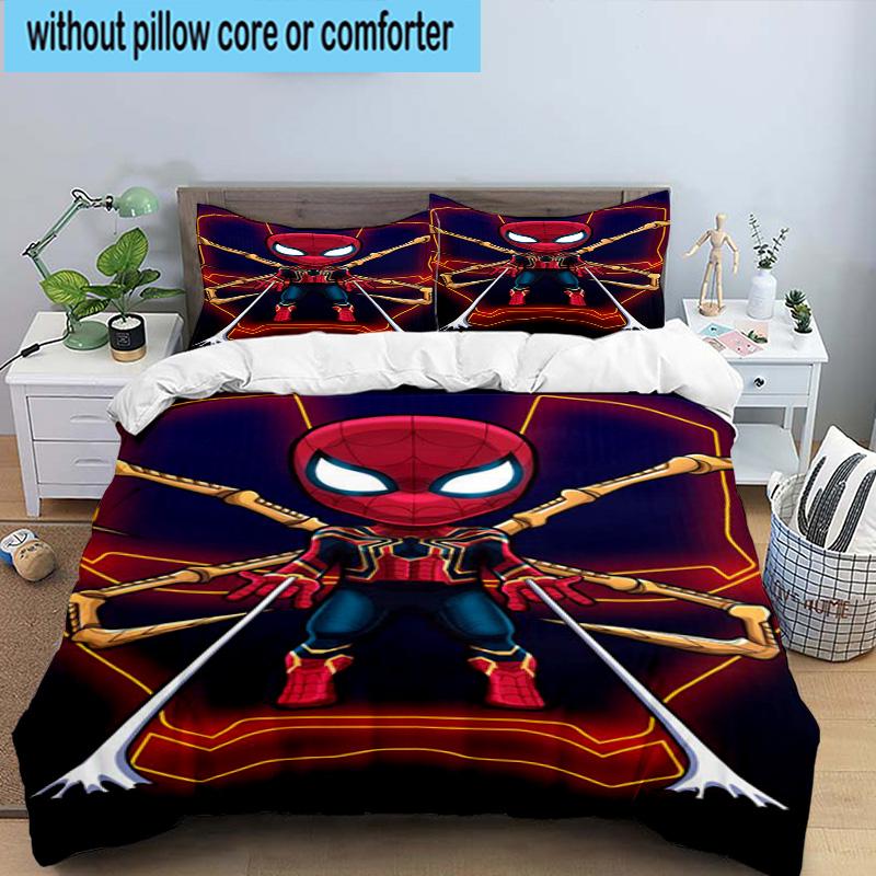 3pcs Spider 3pcs Bedding,Including 3pcs Duvet Cover And 2pcs Pillowcases Perfect for Christmas,Ideal for Bedroom, Dormitory