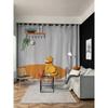 Cartoon Adorable Cat Print Pattern High Shading Drape Children's Bedroom Space Window Opening Drape Hook Top Ring New A Variety of Styles 2 Panels4