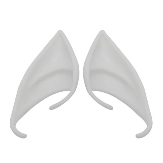 1Pair Elf Ears High Simulation Flexible Pointed Tip Luminous Glitter Cosplay Props Latex Halloween Costume Party Fairy Ears for Festival