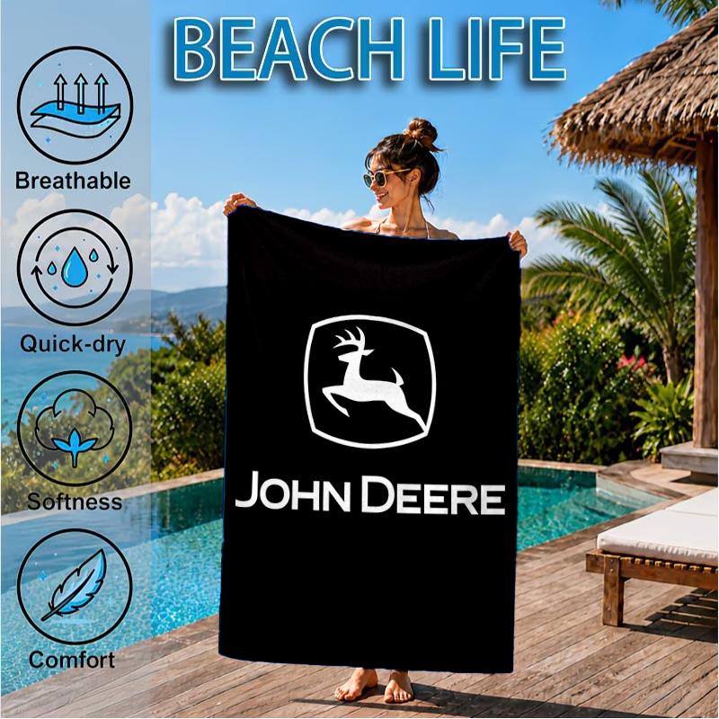 John Deere Design Beach Towel, Quick-drying, Easy to Care for, Suitable for Both Fitness and Beach Vacations,Sports Essential