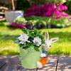 Bunny Statue Flowerpot Cute Rabbit Figurine Garden Flower Pot for Courtyard