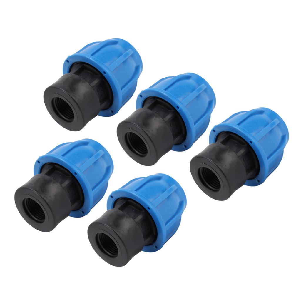 5PCS Conexões Hidráulicas Tubo de Água Conector Rápido Kit Acoplamento Rosca Fêmea Passante