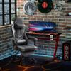 Ergonomic Gaming Chair Office Chair Desk Chair, Swivel Chair Height-Adjustable, Adjustable Lumbar Cushion with Footrest Black 62x52x128 Cm