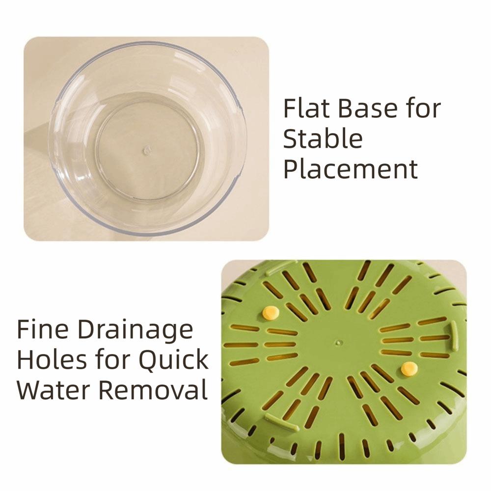 Large Capacity Vegetable Washing Basket Plastic Double Layer Draining Basket Kitchen Use