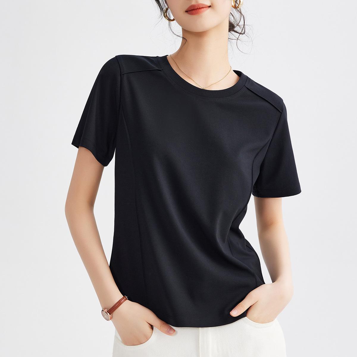 

FFF Women s Slim Fit Fishbone Line T-shirt – White Ice Silk Short Sleeve Medium