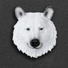 Industrial Retro White Animal Head Wall Ornament for Decorations