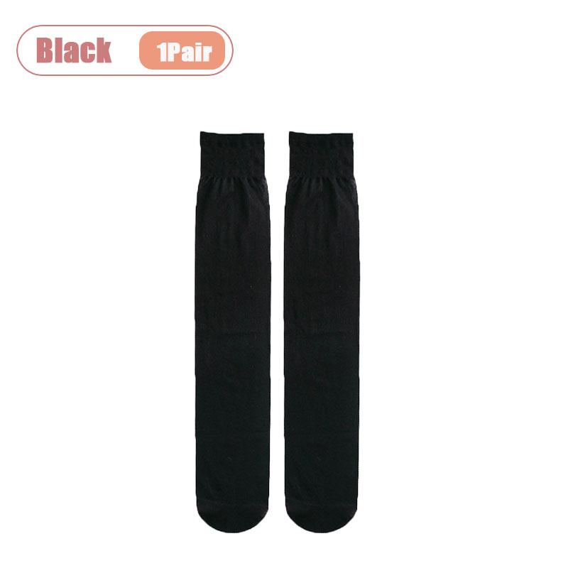 1-10Pairs Women‘s Sheer Knee High Stockings Translucent Socks for Spring and Summer Invisible Office Daily Wear