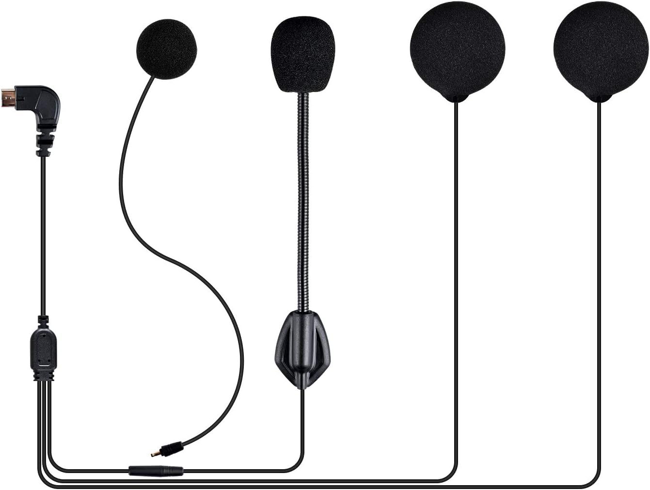 

MAXTO Helmet Bluetooth Headset Headphone Accessories with Soft & Hard Mic Fits M6S, X2 M6S Microphone