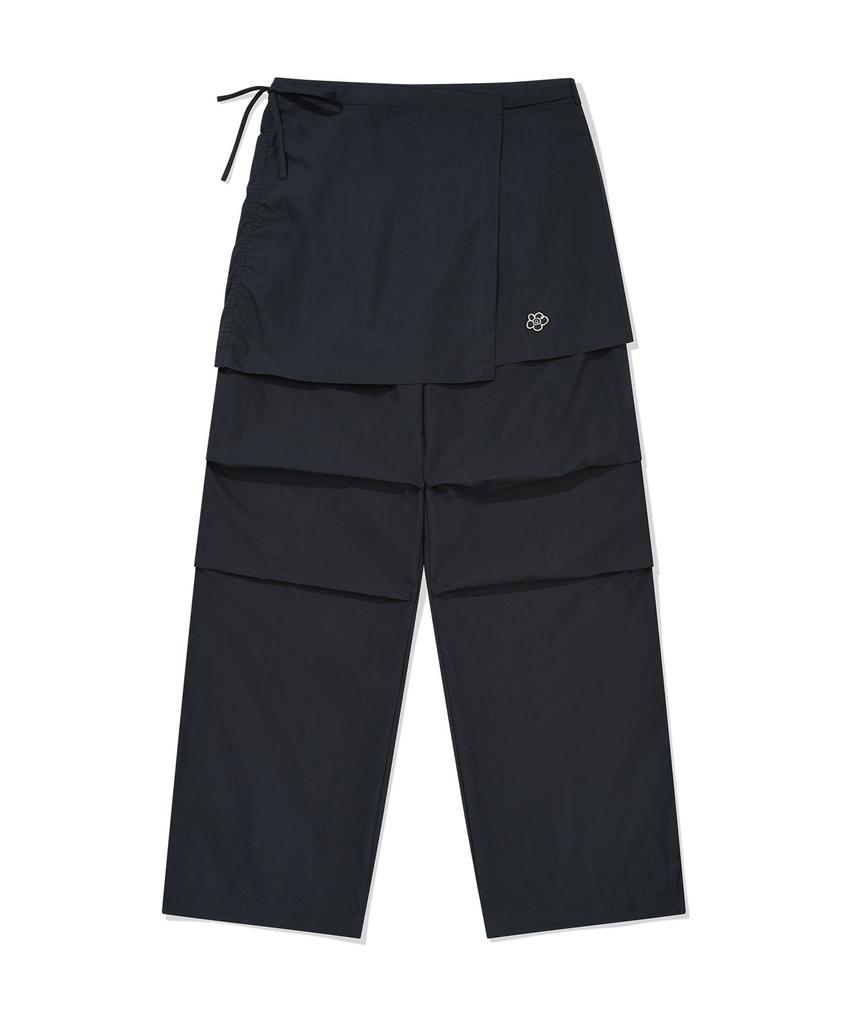WACKY WILLY Women'S Skirt Layered Pants Charcoal