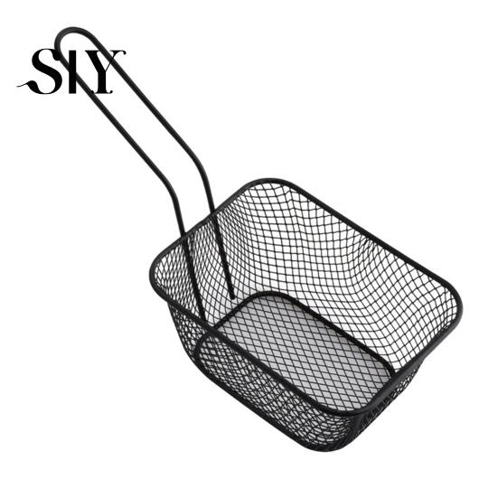 Cestello in Acciaio Inossidabile per Servire Patatine Fritte Mini Cestelli per Patatine Strumento per Friggitrice da Appendere Filtro per Presentazione Cibo Impugnatura Ergonomica Accessorio Fritti