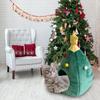 Christmas Tree Cats Bed For Small Dog Cats Warm Plush Indoor Retreat House With Detachable Cushion for Pet Rest and Sleep