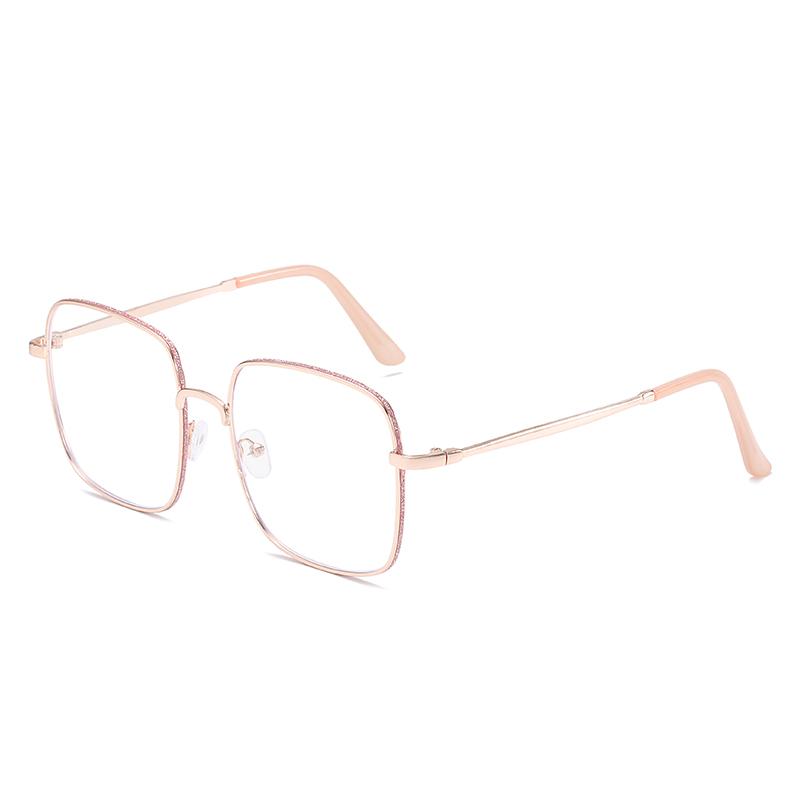 Diopter 0 -0.5 -1.0 To -6.0 Big Frame Square Minus Glasses With Prescription Women Men Metal Full Frame Nearsighted Eyeglasses