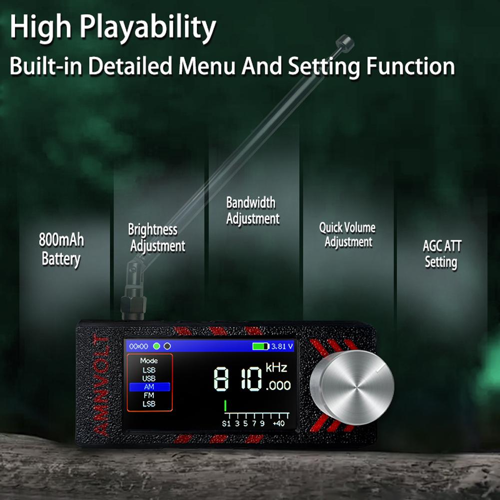 Mini SI4732 DSP Radio Full Band Mini Receiver with Antenna LSB USB AM FM Radio Gifts for Seniors Elderly