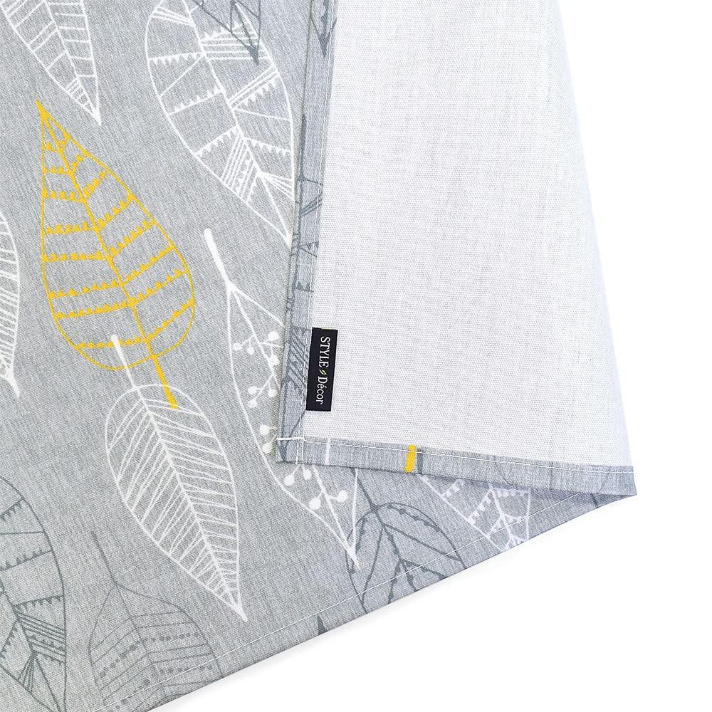 STYLE Decor Table Runner Laminated Waterproof Nordic Table Center 210cm Wipeable Gray Leaf Simple W2702330