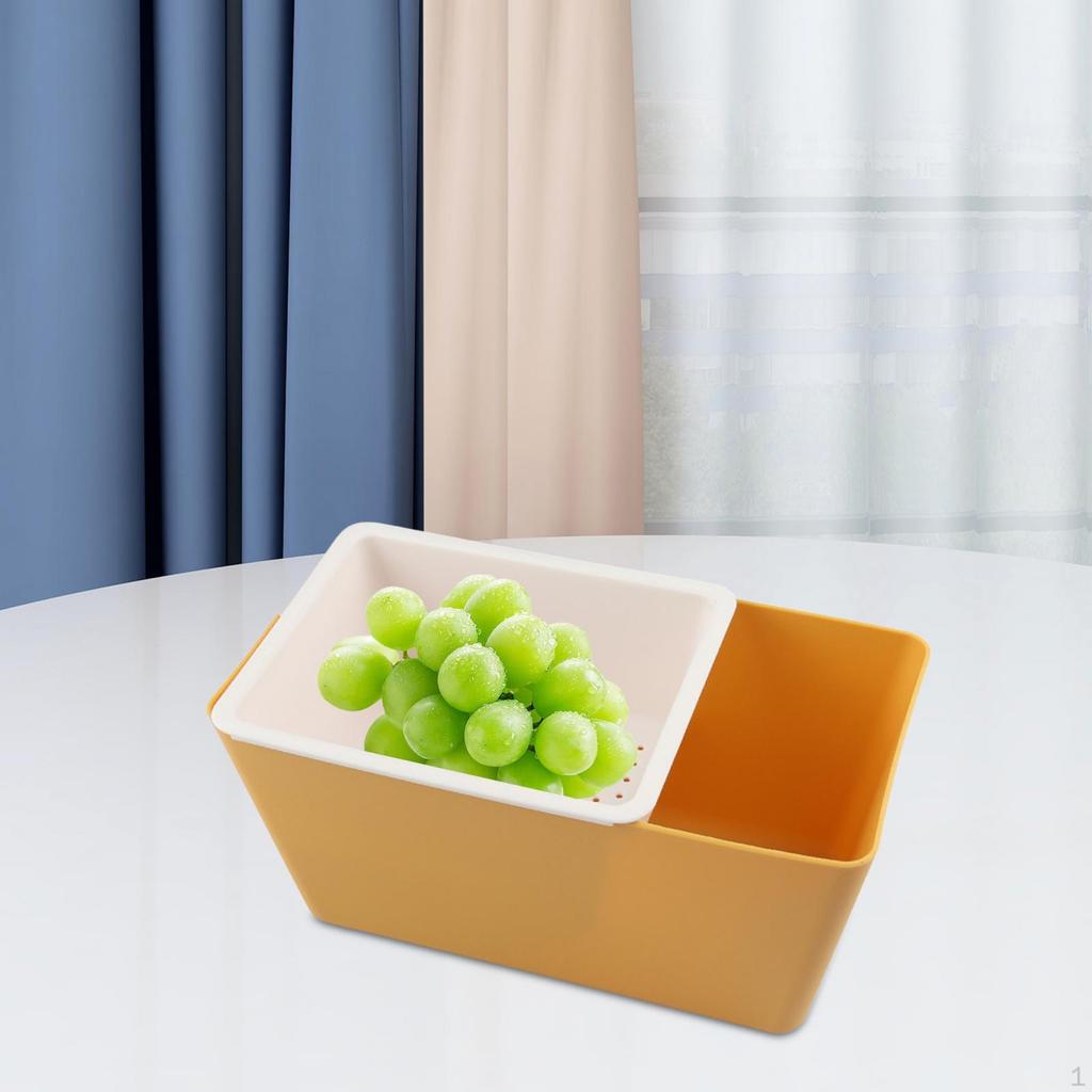 Food Storage Organizer Creative Dried Fruit Plate Double Layer for Living Room Dining Table