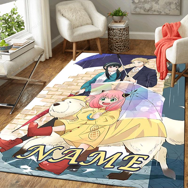 Custom 1Pc Pink Hair Anime Girl Rug Office Carpet Indoor Outdoor Entrance Doormat Nonslip Soft And Comfortable Living Room D2915266