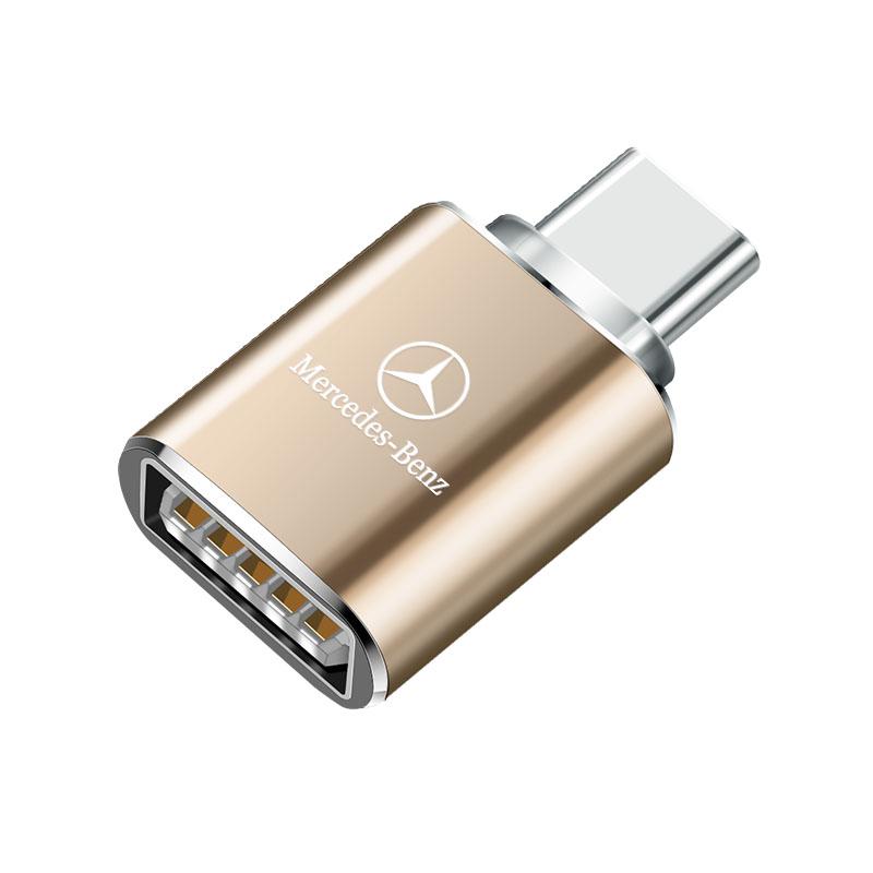 GLC GLB Car Emblem Charger Adapter C-type To USB Interface Charging Head For Mercedes Benz AMG GLC GLE GLK W203 W206 W220 W205