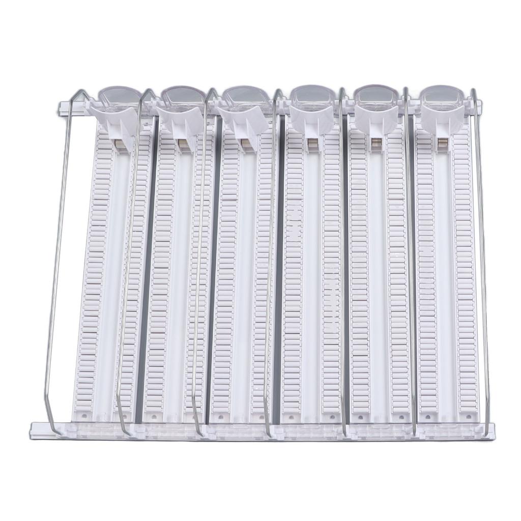 Selbstschiebender Getränkehalter 6 Reihen Verstellbare Breite Federbelastet Leichtgängig Große Kapazität 15in