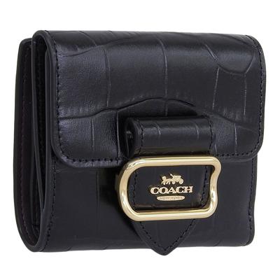 Pung Bifold Foldbar Pung Kompakt Outlet Mærke Læder CM263 [Coach] Dame (SORT/Sort) [Vare]