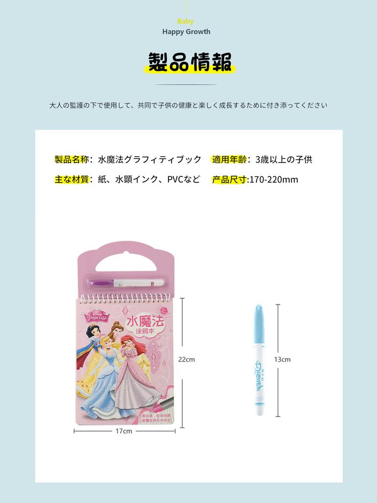 AAGWW Water Coloring Book for Draw with Just Anime Drawing Toddler Gift for Holidays and Birthdays Kids, Water, Reusable, Self-Recovering, Design,