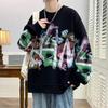 Men's Trendy Graffiti Hoodie - Colorful, Loose-Fit, Autumn/Winter Pullover