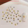 3D Alloy Five-Pointed-Star Gold Silver Diamond Nail Decoration Luxury Manicure Accessories Hollow Star Nail Art Art Rivet Charms