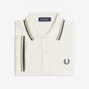 [M3600] Twin Tip Fred Perry Shirt - Ecru/Tennis Ball Yellow/Anchor Grey Afpm2533600-46A
