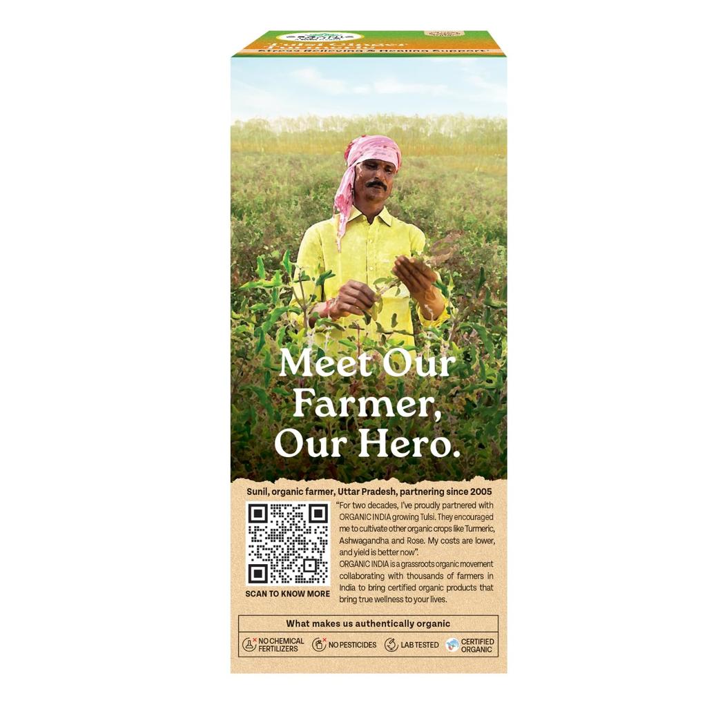 Organic India Tulsi Ginger Turmeric - 25 Tea Bags