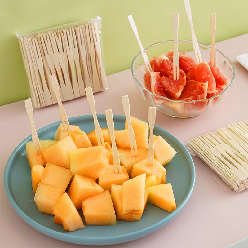 Homeglen Disposable Bamboo Fruit Forks
