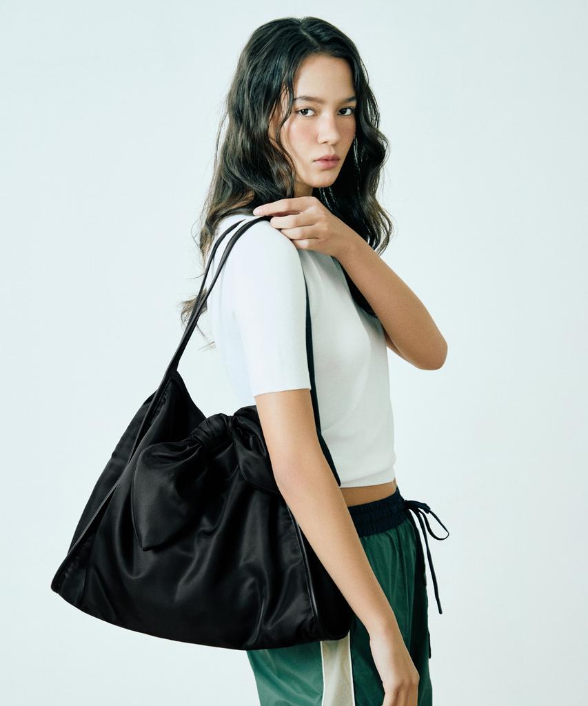 Roroanco Ribbon Shopper / Black