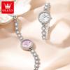 OLEVS Original Small Watches for Woman Ladies Quartz Elegant Diamond Gold Wristwatch Luxury Brands Waterproof Women Gifts
