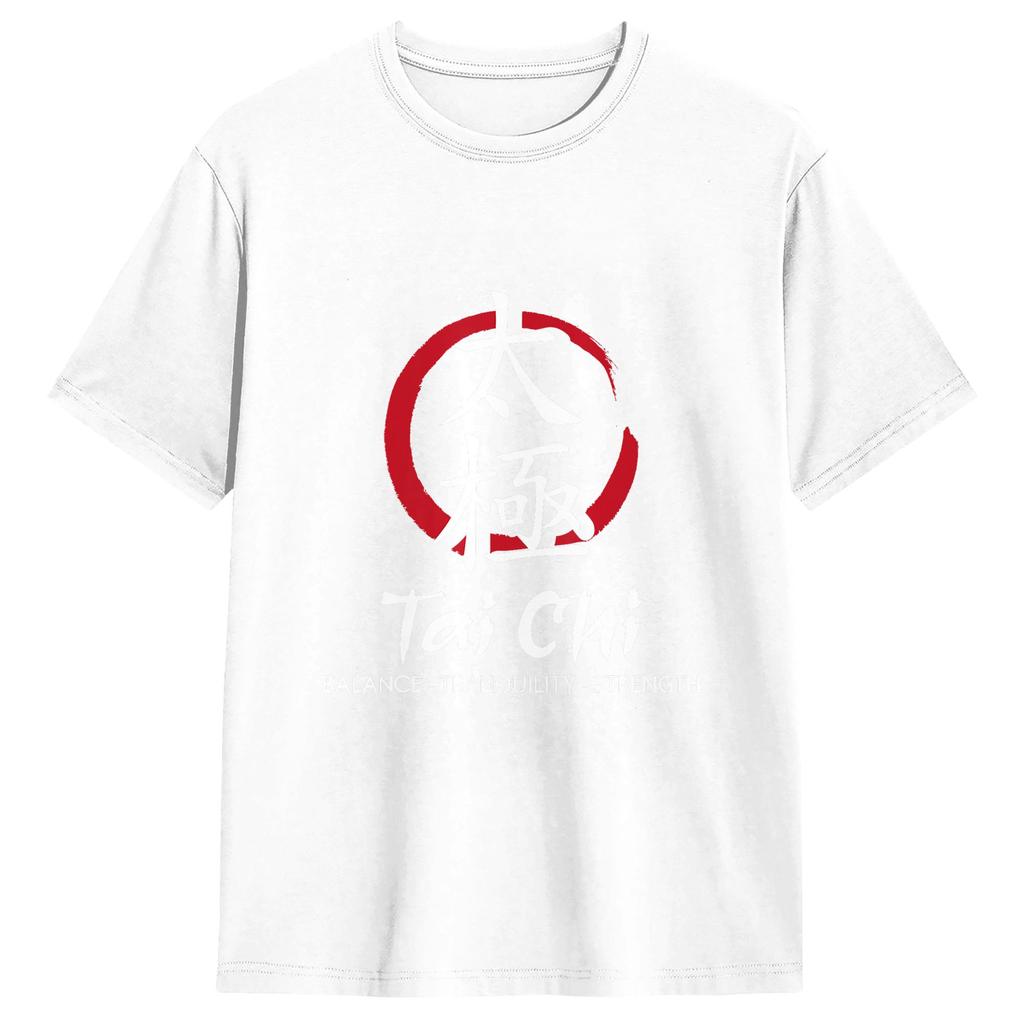 Vintage Tai Chi TShirts for Unisex O Neck 100 Cotton T Shirts Short Sleeve Tees Printing Clothes