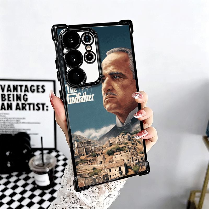 The Godfather TV Plating Phone Case For Samsung Galaxy S24 S25 FE S26 Edge S23 Ultra S22 S21 Plus S20 Anti-Fall Airabag Cover
