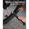160PSI Bike Pump Drop-proof Aluminum Bicycle Air Pump Bicycle Tire Inflator MTB Mountain Road Cycling Pump