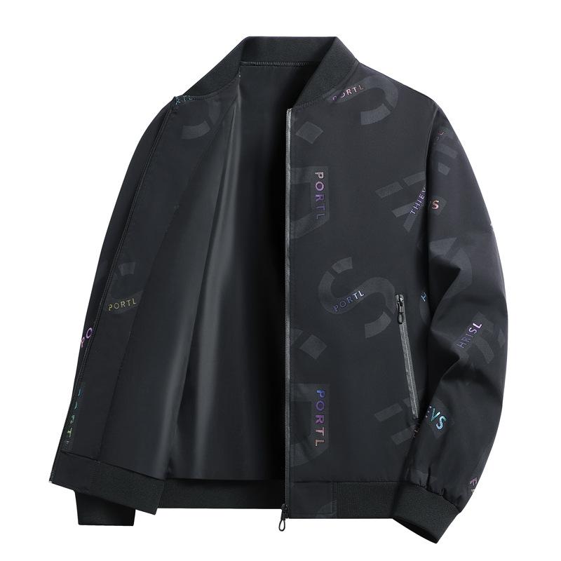 Jacke Herren Herbst und Winter Neu Koreanische Version Lässig Vielseitig Teenager Trend Top Trendy Outdoor-Sportarten Bedruckte Jacke