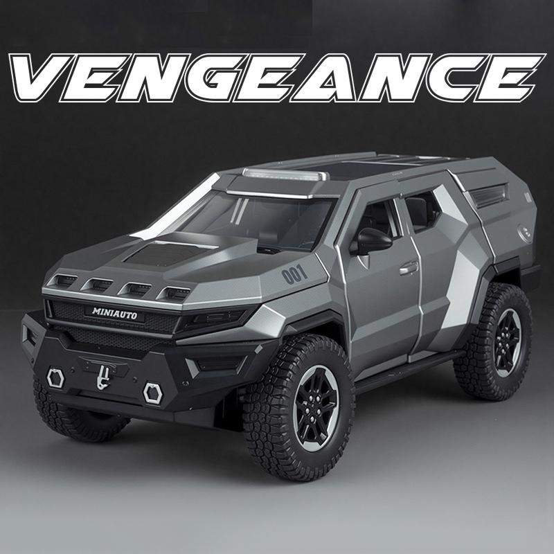 1:24 Rezvani Vengeance Armored Vehicle Alloy Die Cast Toy Car Model Sound and Light Children's Toy Collectibles Birthday Gift