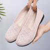 Sommer Neu Weiche Sohle Weiche Oberfläche Modisch Lässig Mesh Fly Woven Atmungsaktiv Bohnenschuhe Hohl Flacher Mund Flache Sohle Einzelner Schuh für Damen