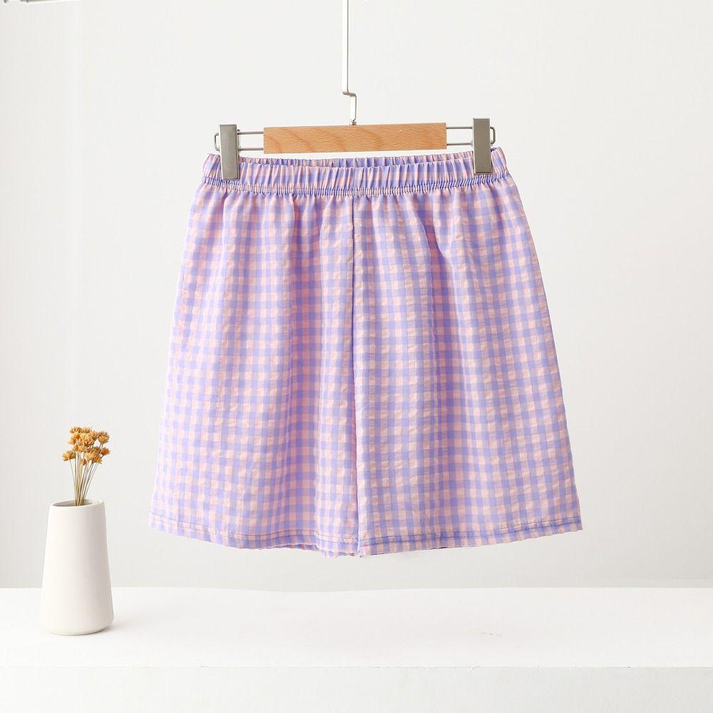 Trousers Stripe Grid Pants Candy Color Loose-fit Plaid Sleepwear Lattice Pajams Pants  Students